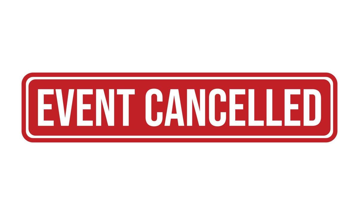Event Cancelled Rubber Stamp Seal Vector